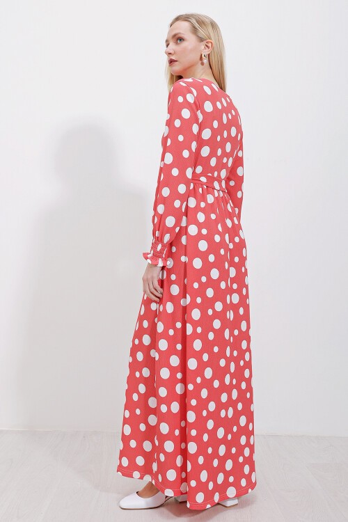 Merterium 1525 Örme Tesettür Elbise - Y.Pembe