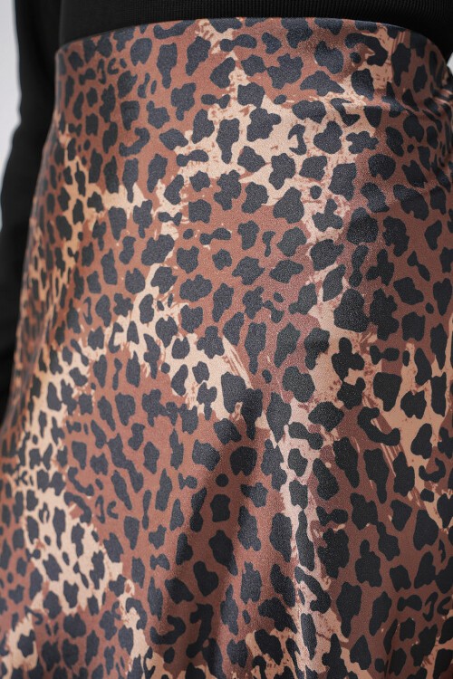 Merterium 15806 Saten Etek - Kahverengi