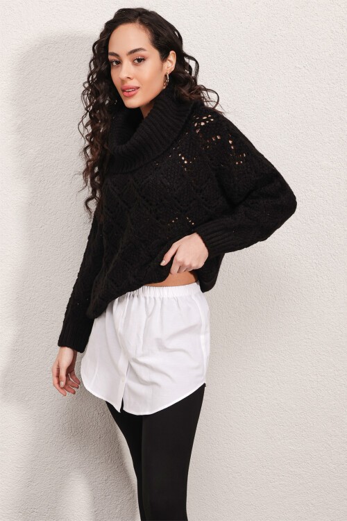 Merterium 1888 Sweatshirt Kazak Altı Gömlek Etek - Beyaz