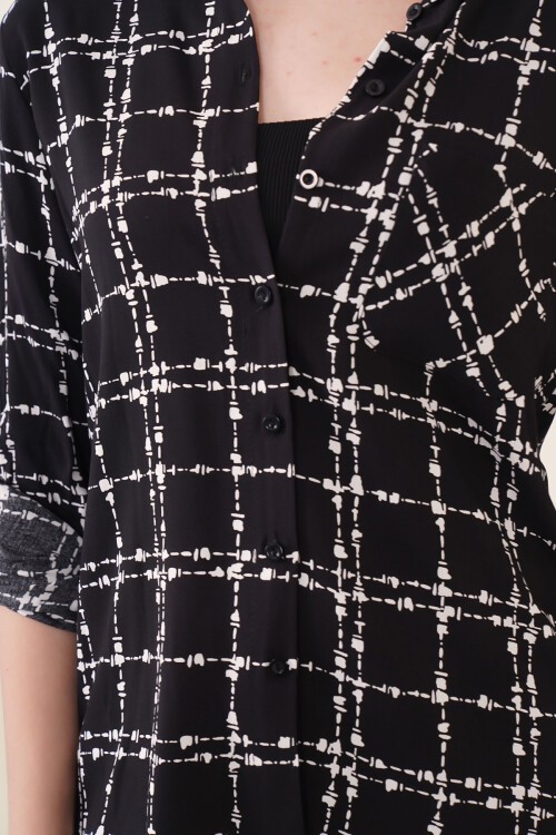 Merterium 3639 TEK CEPLİ GÖMLEK - A.Siyah