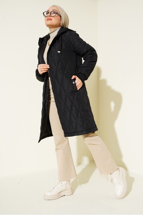 Merterium 5130 Salaş Şişme Mont - Siyah