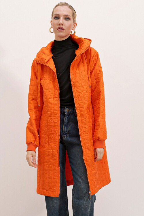 Merterium 5138 Kapitone Uzun Mont - Oranje