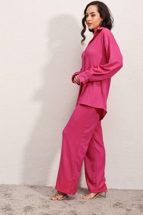 Merterium 5858 Örme İkili Takım - Fuşya