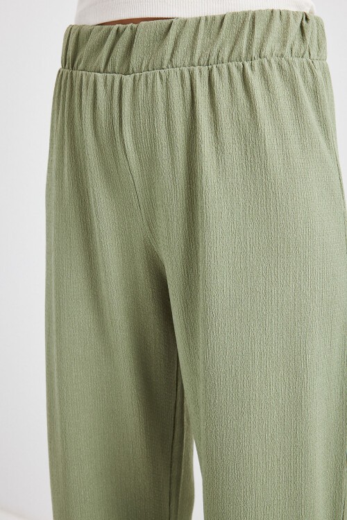 Merterium 6543 Örme Pantolon - Çağla