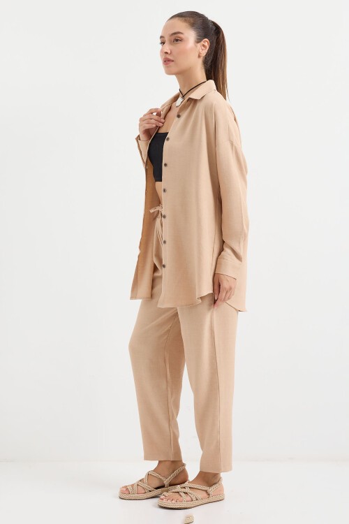 Merterium 6622 Keten İkili Takım - Bisküvi