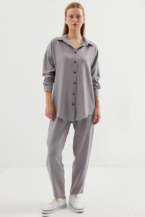 Merterium 6622 Keten İkili Takım - Gri