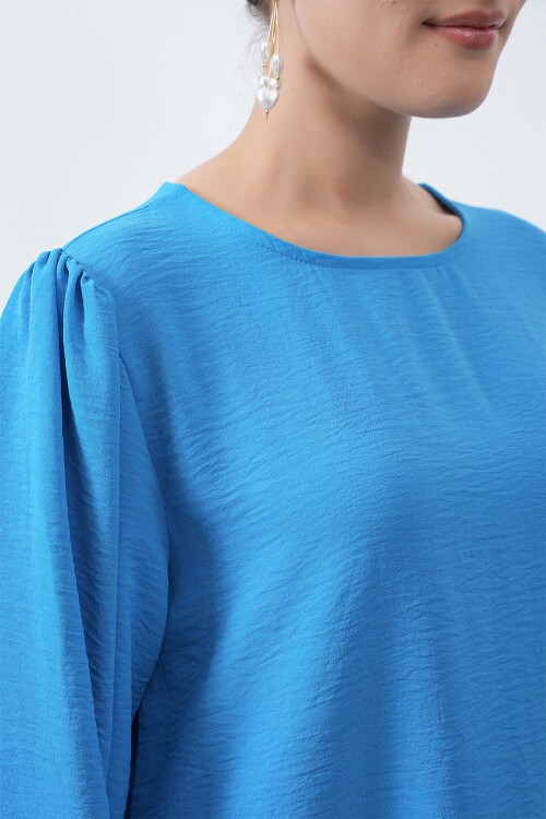 Merterium Kadın Ayrobin Tunik Pantolon Alt Üst Takım - Mavi