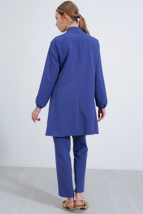 Merterium Kadın İndigo Örme Pantolon Tunik Alt Üst Takım 6654