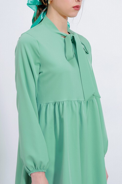 Merterium Kadın Mint Örme Pantolon Tunik Alt Üst Takım 6654