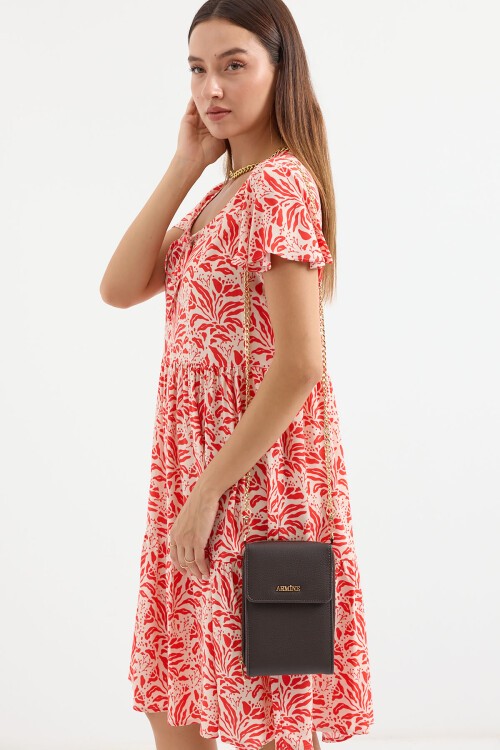 Merterium 010175 Armine Mini Omuz Çantası - Kahverengi