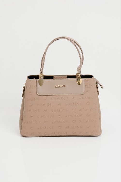 Merterium 010176 Armine Baskılı Çanta - Vizon