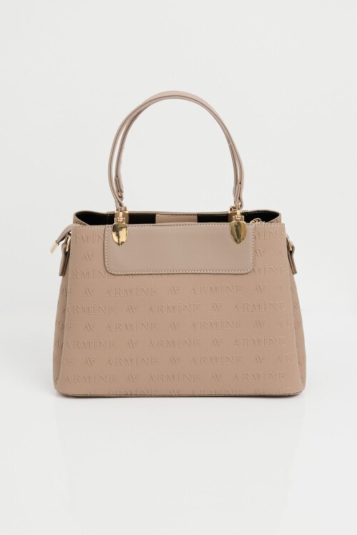 Merterium 010176 Armine Baskılı Çanta - Vizon