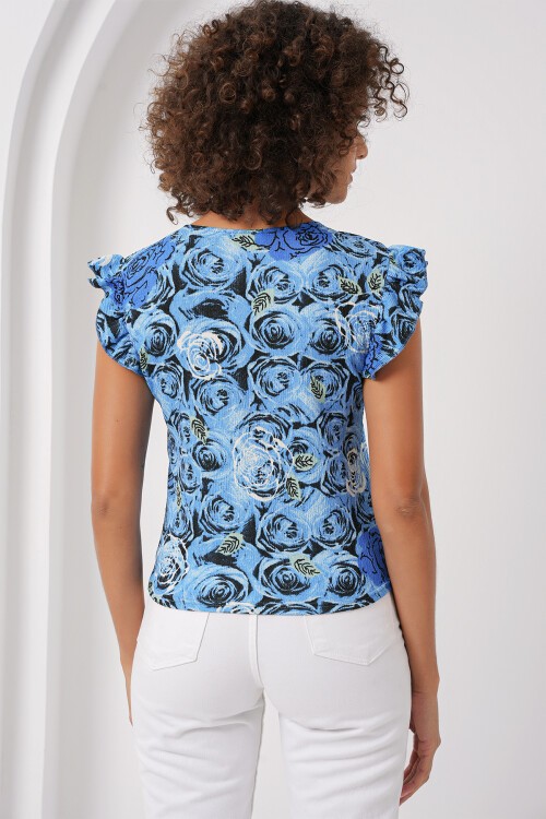 Merterium 0430 Örme Bluz - A.Mavi