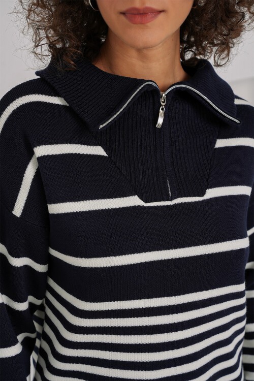 Merterium 15899 Triko Kazak Pantolon İkili Takım - Lacivert