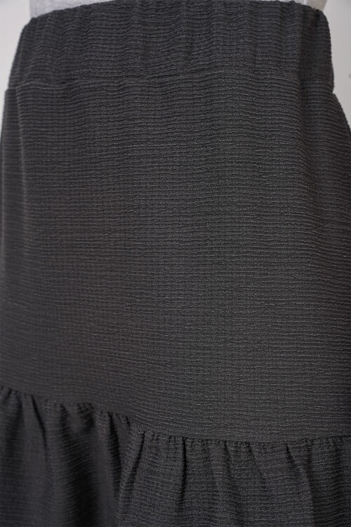 Merterium 1884 Örme Mini Etek - Antrasit