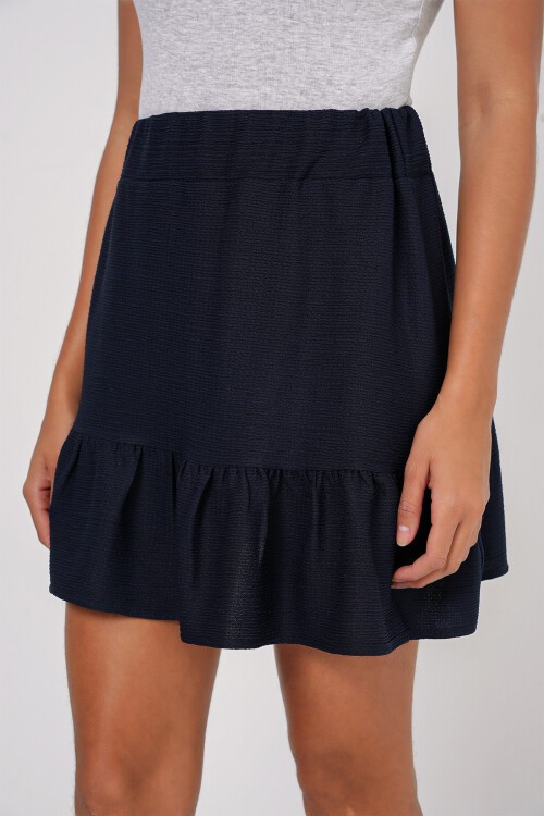 Merterium 1884 Örme Mini Etek - Y.Lacivert