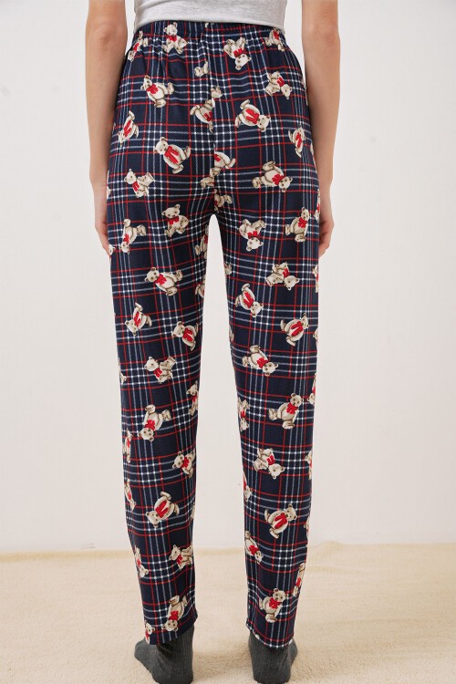 Merterium 4323 Desenli Pijama Altı - Lacivert