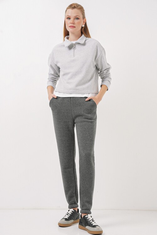 Merterium 55450 Üç İplik Eşofman Altı - Antrasit