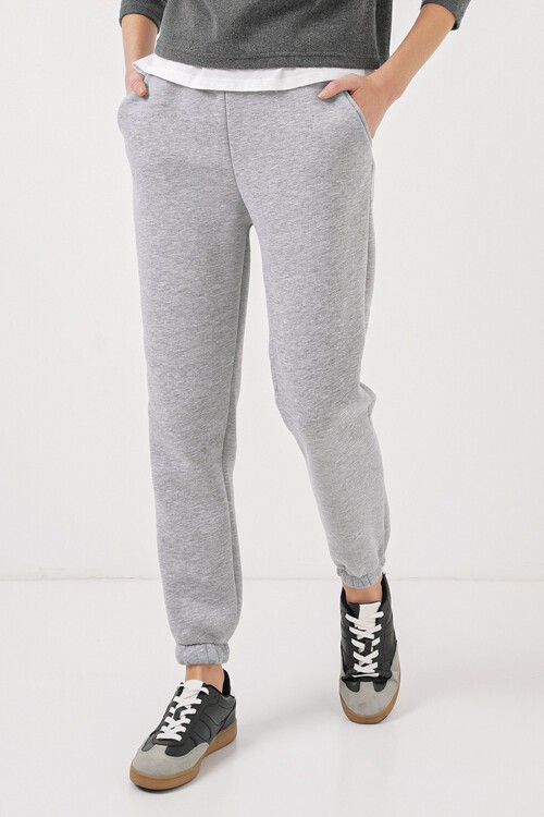 Merterium 55450 Üç İplik Eşofman Altı - Gri