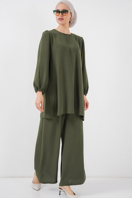 Merterium Ayrobin Tunik Pantolon Alt Üst Takım 6712 - Haki