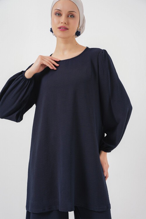 Merterium Ayrobin Tunik Pantolon Alt Üst Takım 6712 - Lacivert