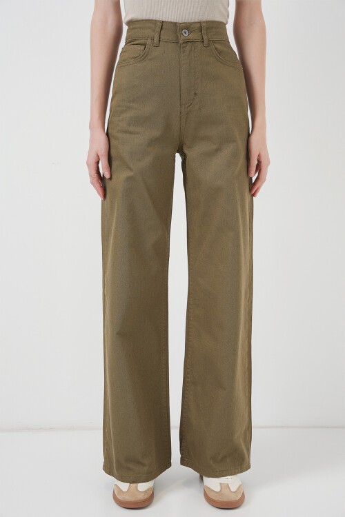 Merterium Kadın Bol Paça Yüksek Bel Palazzo Pantolon