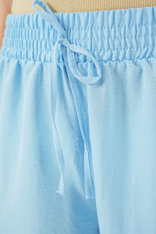 Merterium Kadın Rahat Kalıp Şort 5327 - Mavi