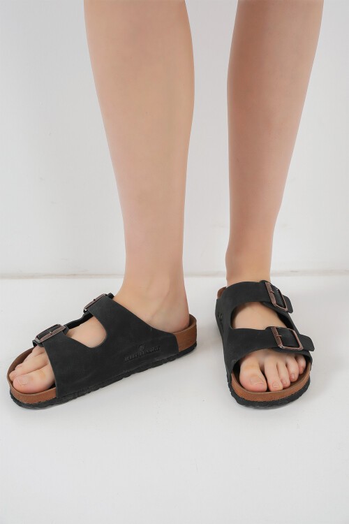 Merterium Unisex Ortopedik Terlik 010182 - Siyah