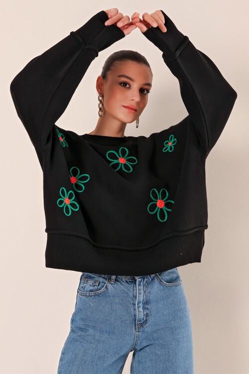 15824 Oversize Panço Kazak - Siyah