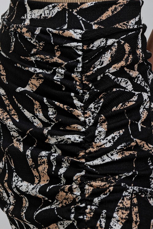 1880 Yırtmaçlı Etek - C.Siyah