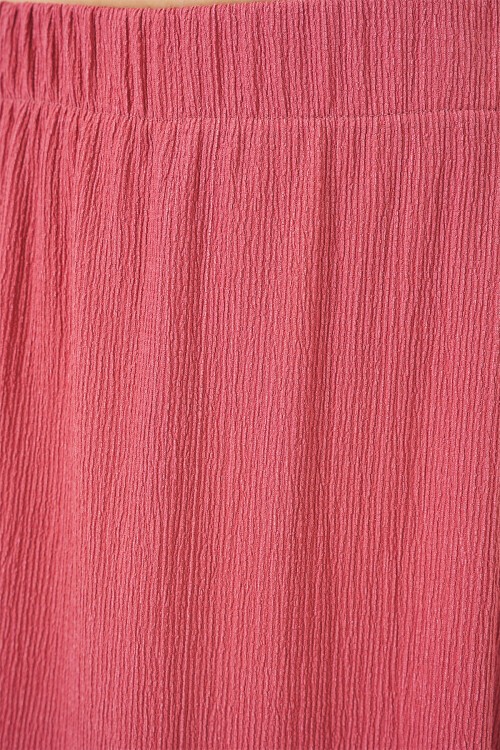 1886 Uzun Örme Etek - Gül Kurusu