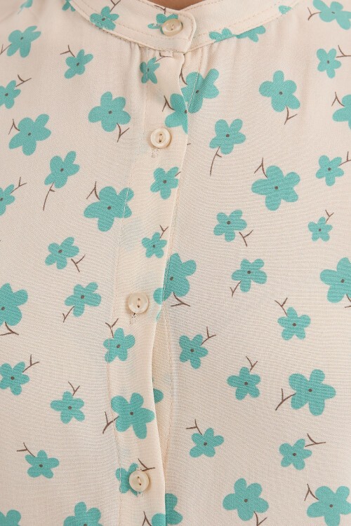 Merterium 3711 Yarım Kol Gömlek - A.Yeşil