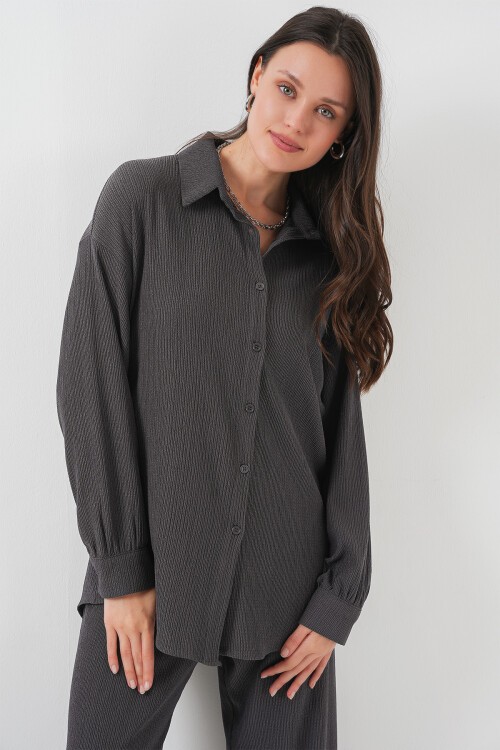 Merterium 5858 Örme İkili Takım - Antrasit