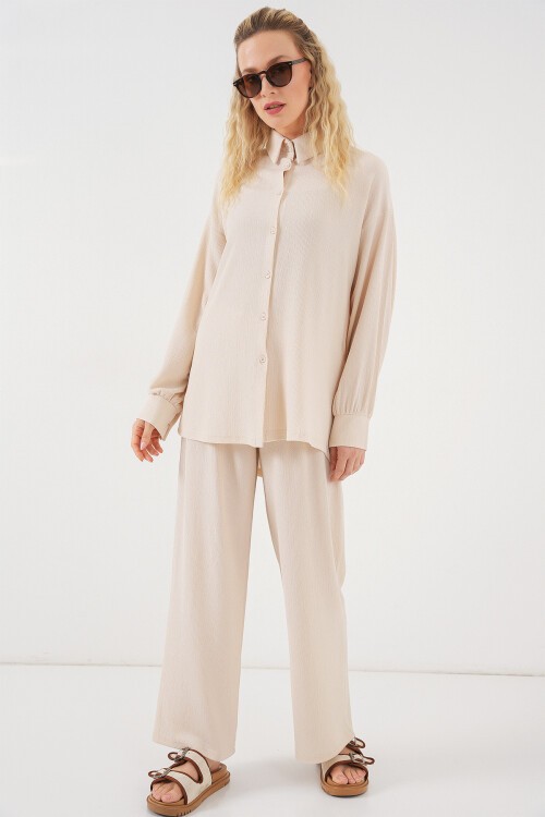 5858 Örme İkili Takım - M. Krem