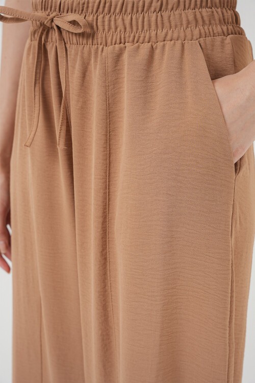 Merterium 6591 Dokuma Şalvar Pantolon - Camel