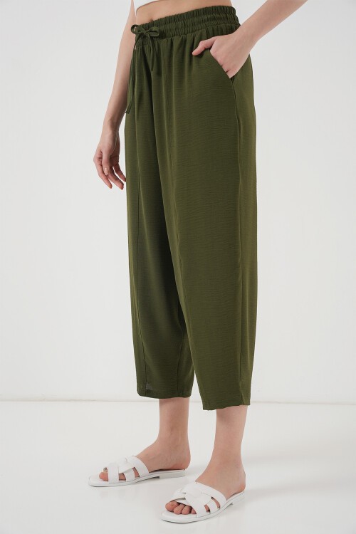 Merterium 6591 Dokuma Şalvar Pantolon - Haki