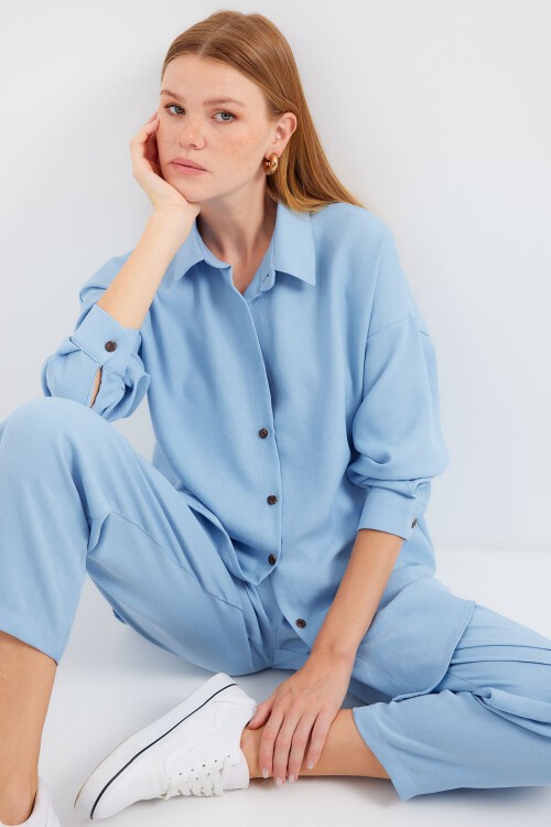 Merterium 6622 Keten İkili Takım - Mavi