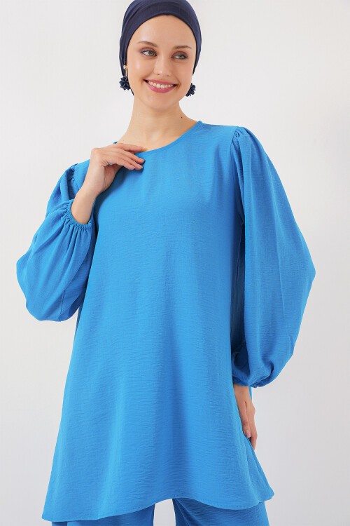 Merterium Ayrobin Tunik Pantolon Alt Üst Takım 6712 - Mavi
