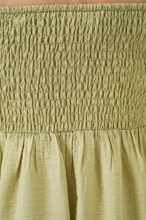 Kadın Askılı Ayrobin Elbise 2565 - E.Yeşil