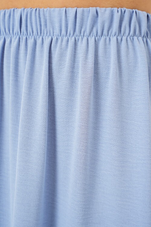 Merterium Kadın Ayrobin Uzun Etek 8048 - Mavi