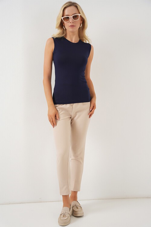 Merterium Kadın Kolsuz Body 4347 - Lacivert