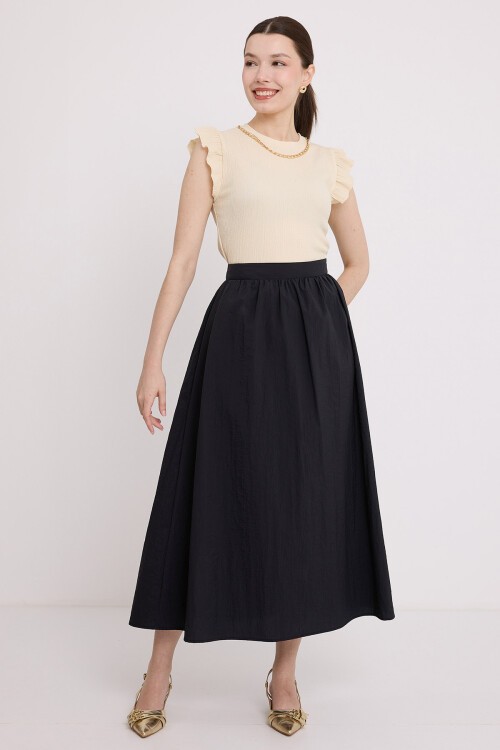 Merterium Kadın Krem Örme Bluz 0430