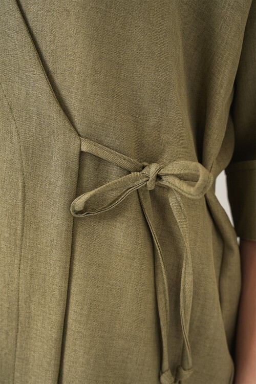 Kadın Önü Bağlamalı Alt Üst Takım 6745 - Çağla