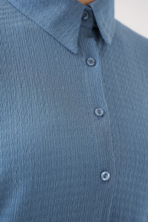 Merterium Kadın Örme Tesettür Alt Üst Takım 6711 - İndigo