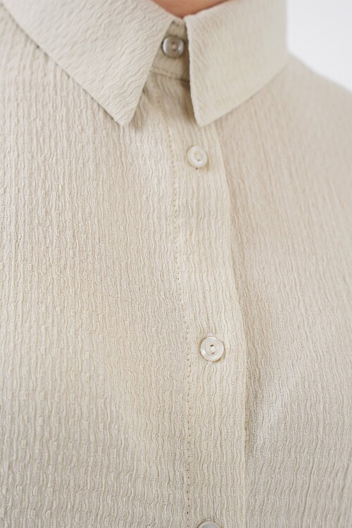 Merterium Kadın Örme Tesettür Alt Üst Takım 6711 - Taş