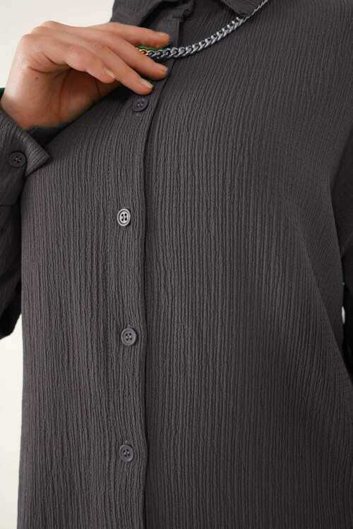 Merterium T5858 Örme Tesettür İkili Takım - Antrasit