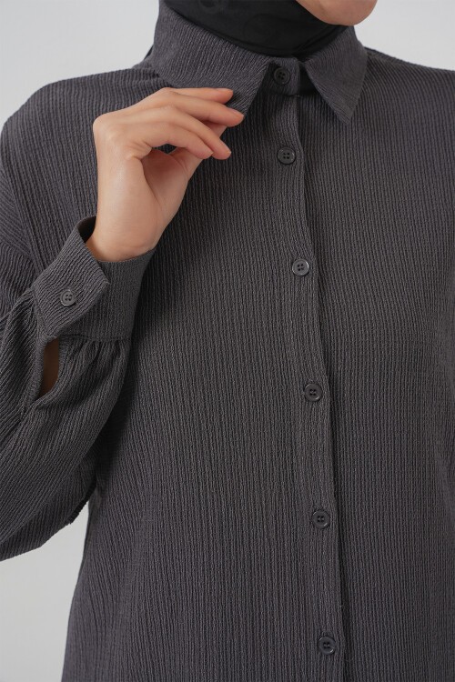 Merterium T5858 Örme Tesettür İkili Takım - Antrasit