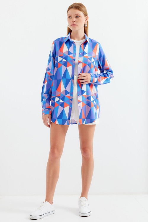 3721 Grafik Desenli Gömlek - C.Saks