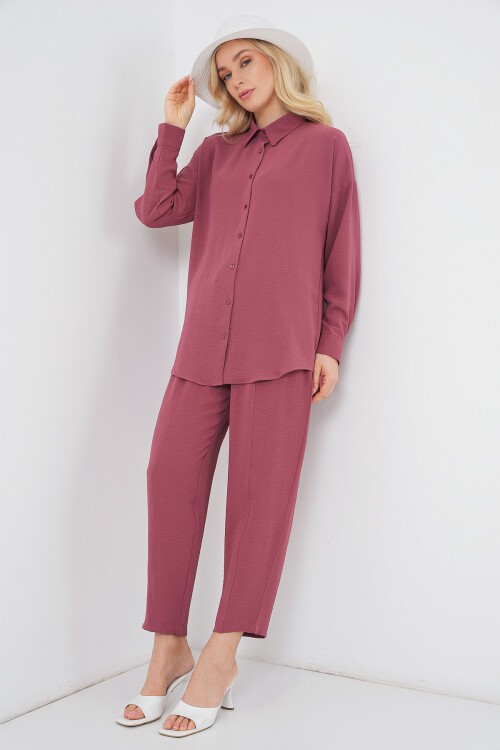 6593 Oversize İkili Takım - Gül Kurusu