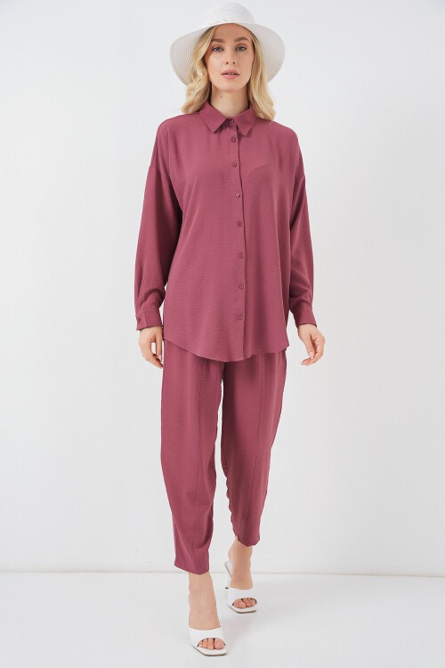 6593 Oversize İkili Takım - Gül Kurusu